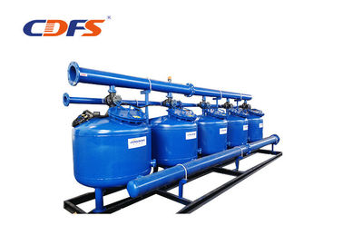 2 - 8 Bar Pressure 24 Inch Sand Filter , PLC Control Stainless Steel Filter